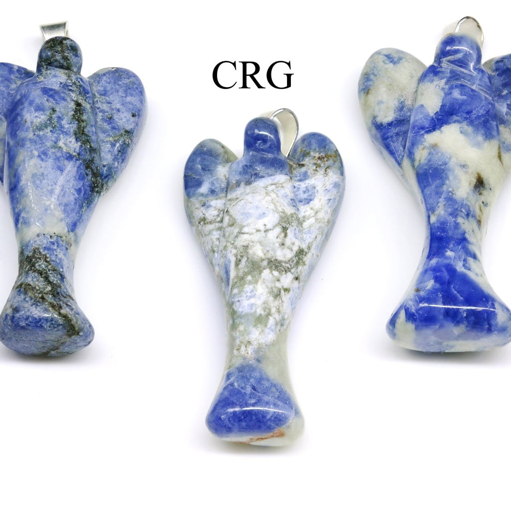 Sodalite Angel Pendant with Silver Plated Bail (1 To 1.5 Inches) (5 Pieces)