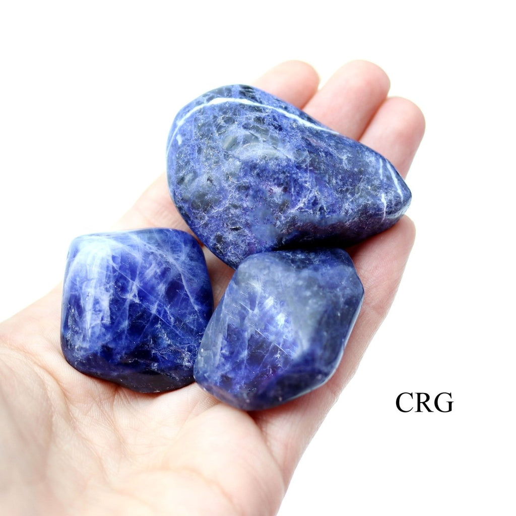 Sodalite Extra Quality Tumbled Gemstones from Brazil 20 to 40 mm  (1 pound)