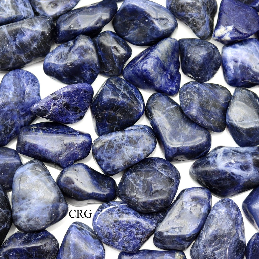 Sodalite Extra Quality Tumbled Gemstones from Brazil 20 to 40 mm  (1 pound)