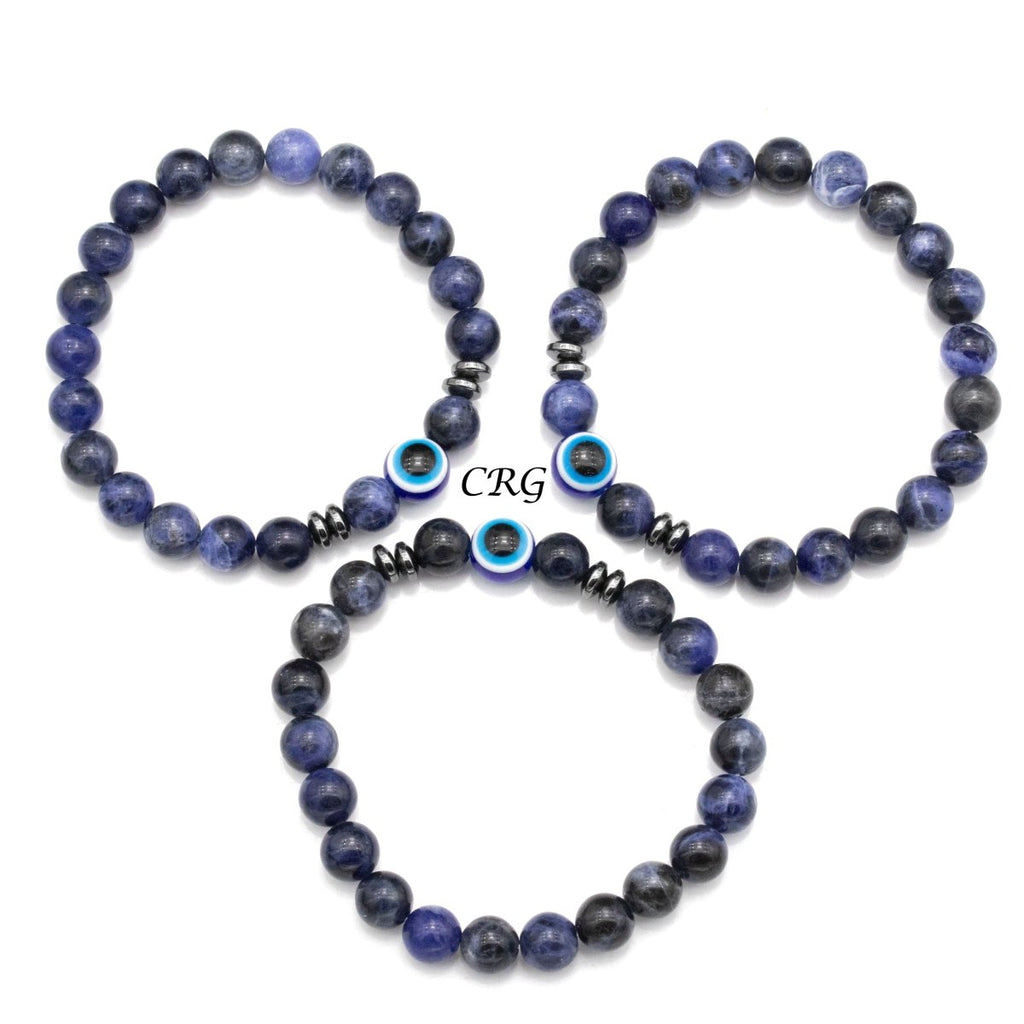 Sodalite Eye Bracelet (1 Piece) Size 8 mm Crystal Bead Stretch Jewelry