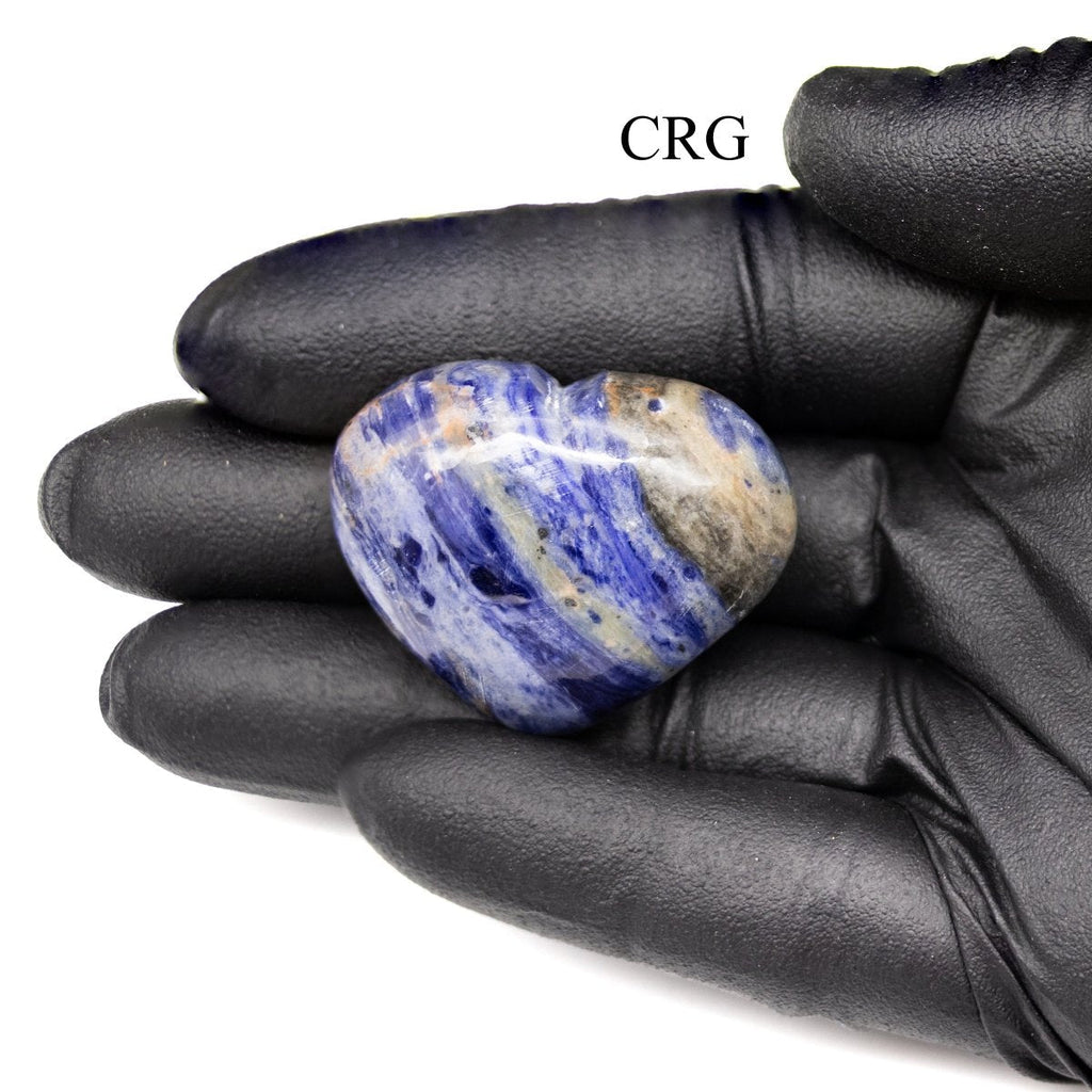 Sodalite Puffy Heart (5 Pieces) Size 1.5 Inches Crystal Gemstone Shape