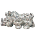 Sodalite Syenite Rhino Carving (8 inches) UV Reactive