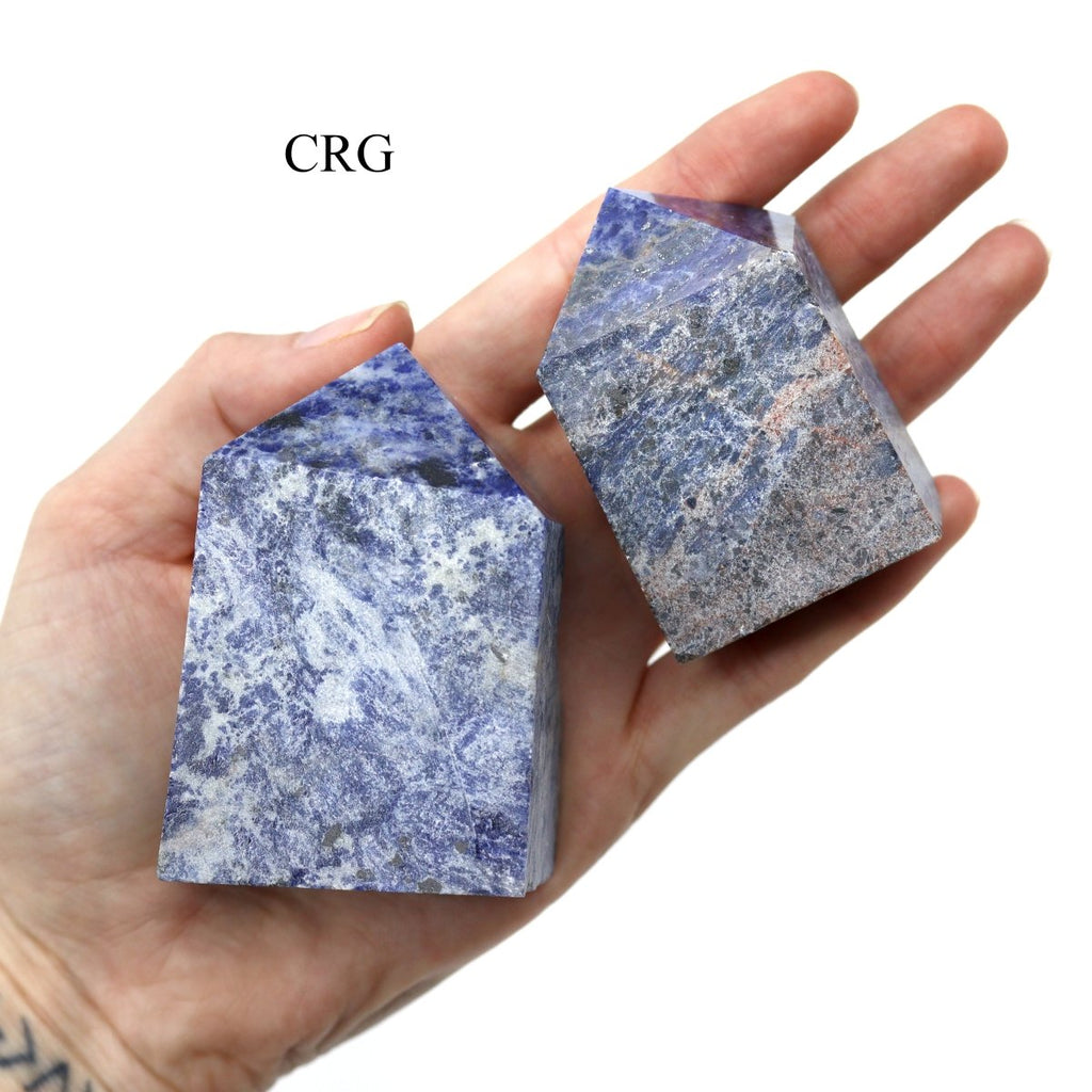 Sodalite Top Polished Point (1 Piece) Size 1.5 to 3 Inches Bulk Wholesale Lot Crystal Tower