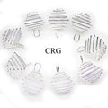 Silver Plated Square Spiral Cage Pendant (1.5 Inches) (5 Pieces) (INJD)