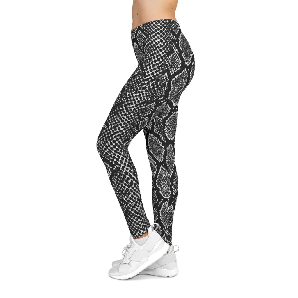 Snake Print Casual Fashion Leggings – Gym Outfits - Dipaliz