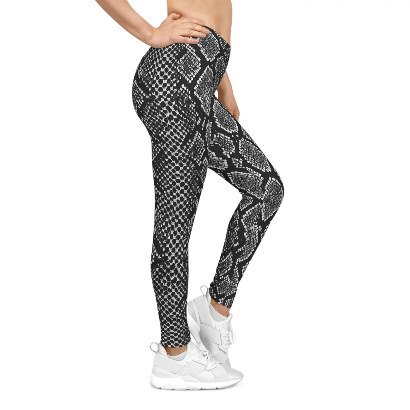 Snake Print Casual Fashion Leggings – Gym Outfits - Dipaliz