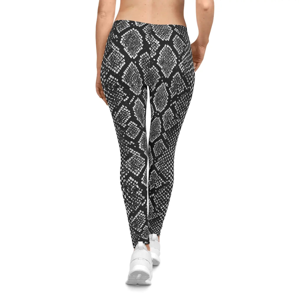 Snake Print Casual Fashion Leggings – Gym Outfits - Dipaliz