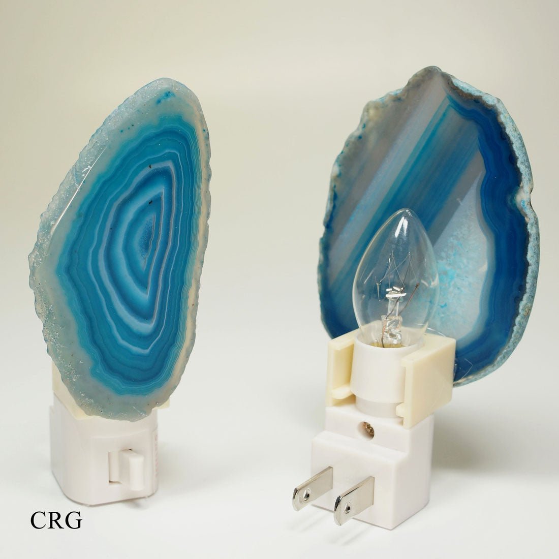 Teal Agate Nightlight with Bulb and Switch