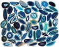 Teal Agate Slice (Size #1) (2.5 to 3.5 inches) Grade A Brazilian Agate Geode Slice