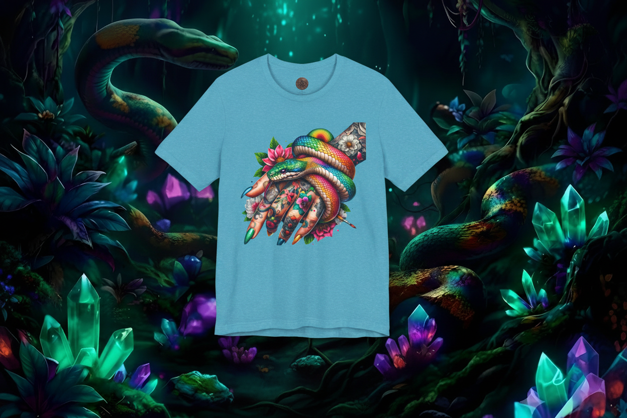 Teal Constrictor Tee - Enchanted Forest