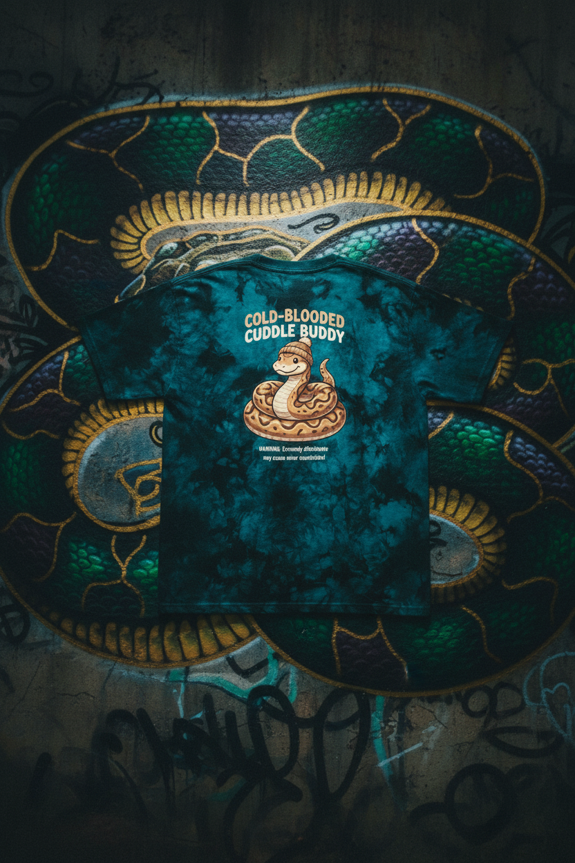 Teal Cuddle Buddy Tee - Graffiti Wall