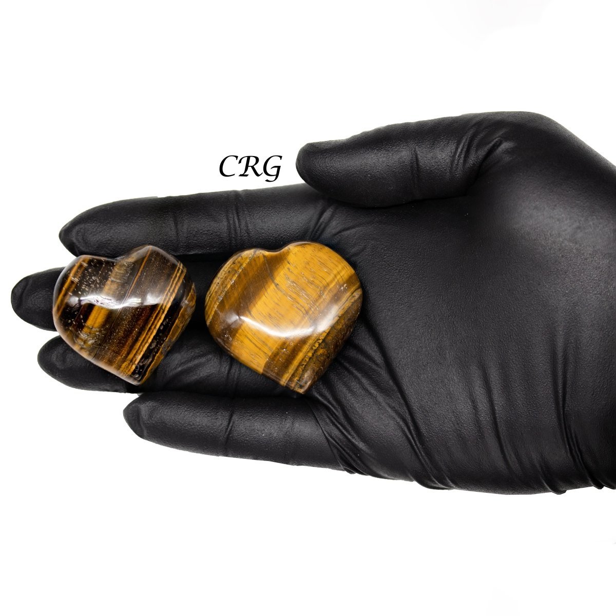 Tiger's Eye Puffy Heart (1 Piece) 1 to 1.5 Inches Polished Gemstone Palm Heart