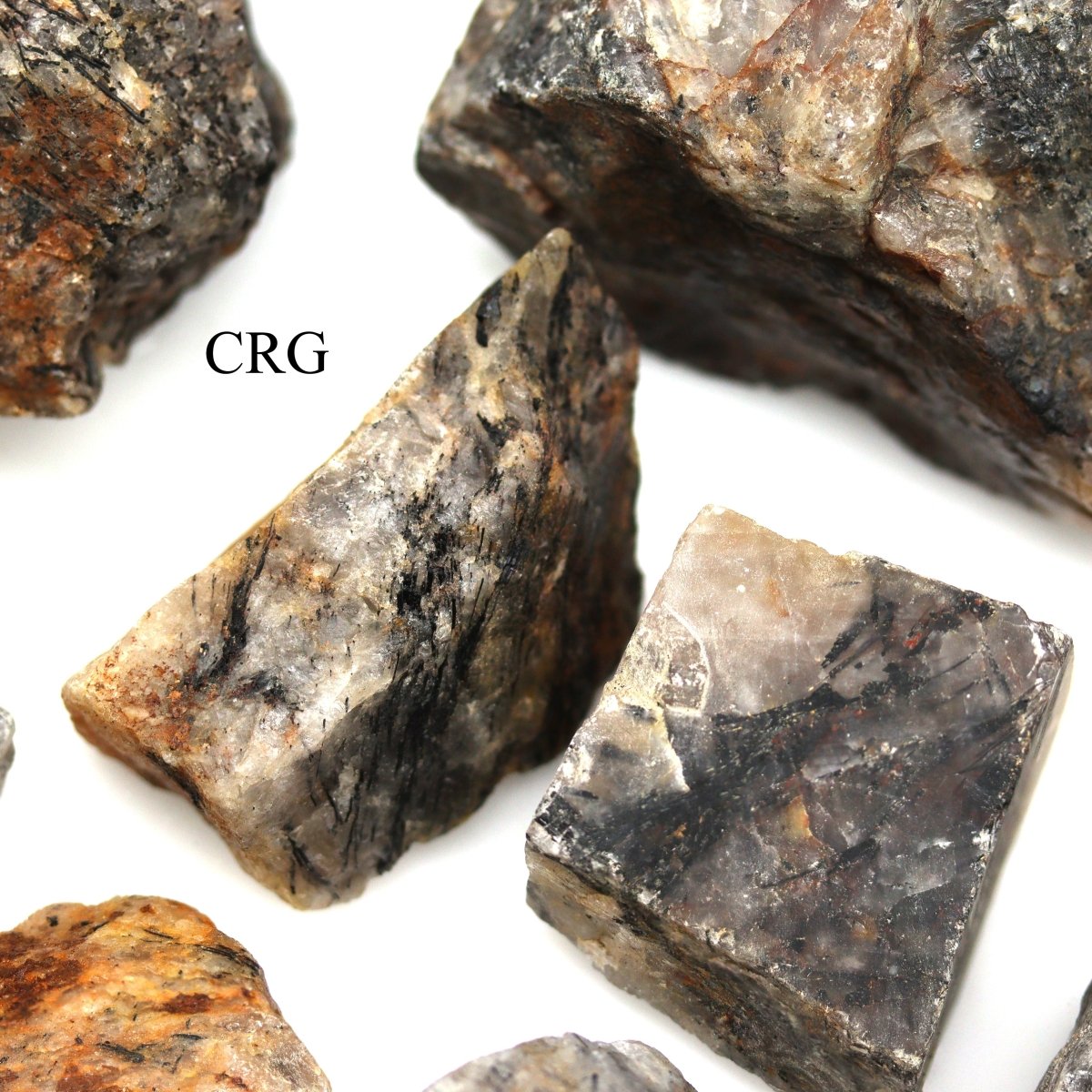 Tourmalated Quartz Rough Wholesale Lot 1 to 3 Inches (5 Kilograms)