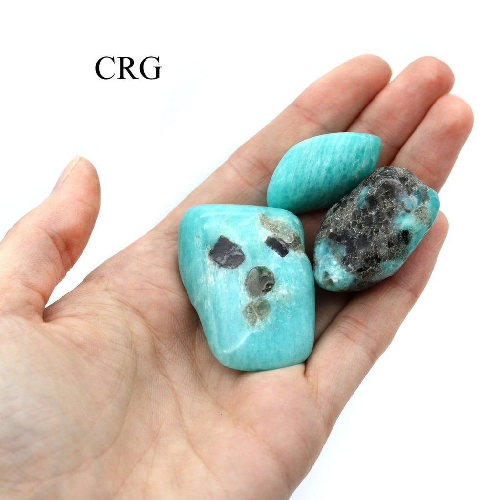 Tumbled Amazonite from Madagascar - 1"-2" - 1 LB. LOT
