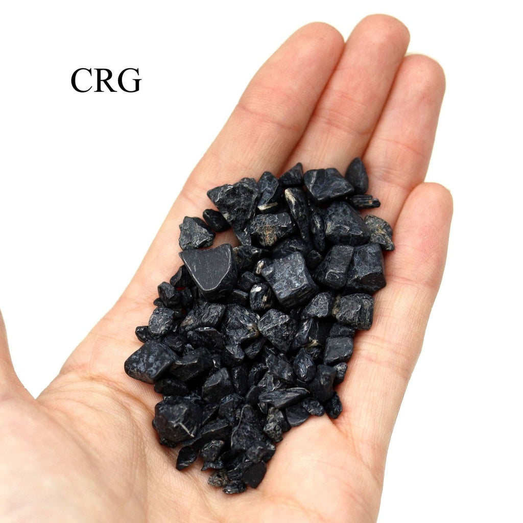 Tumbled Black Tourmaline Confetti Chips / 4-7mm AVG - 1 KILO LOT