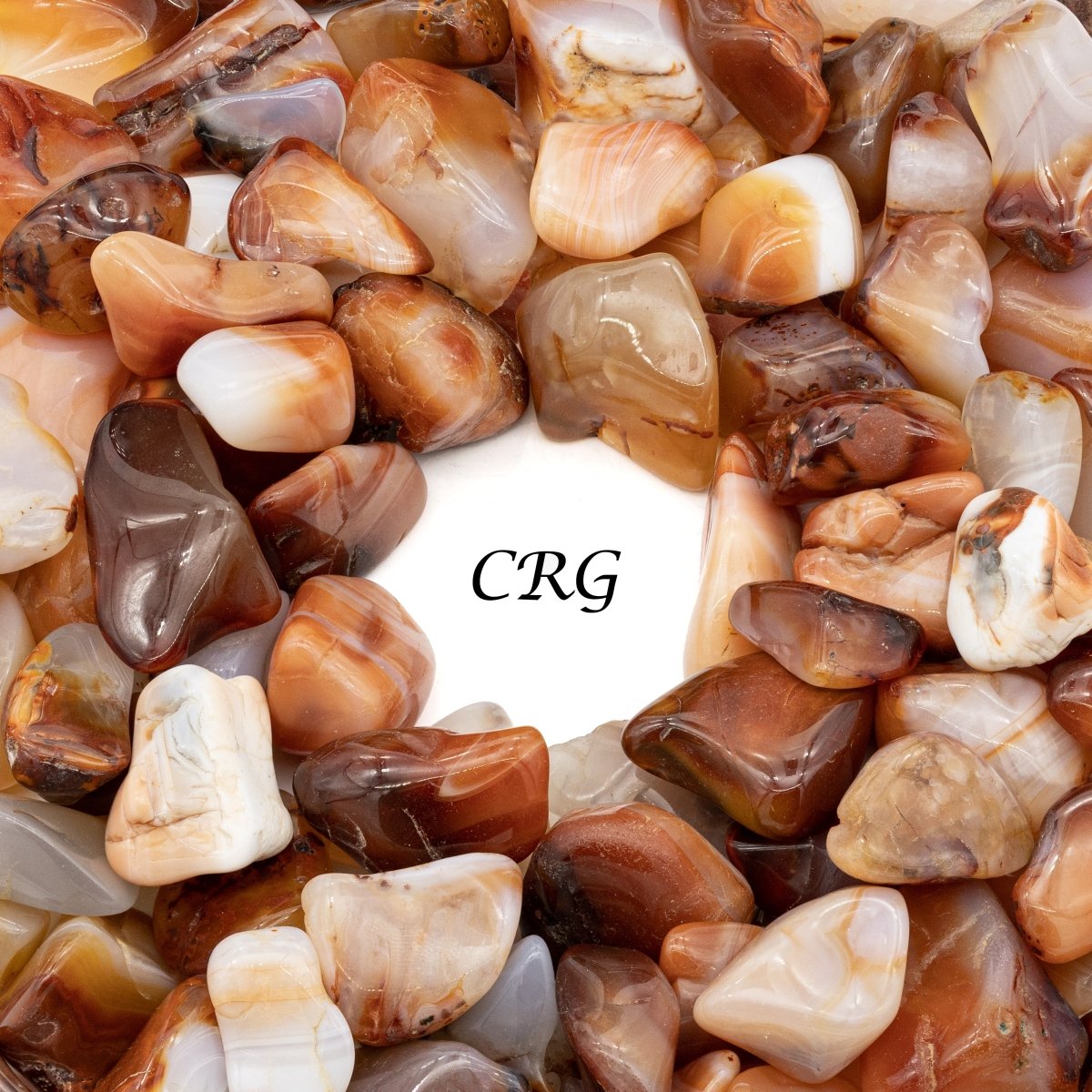 Tumbled Carnelian Agate (1-2 Inches) (1 Pound) Polished Crystal Wholesale Lot