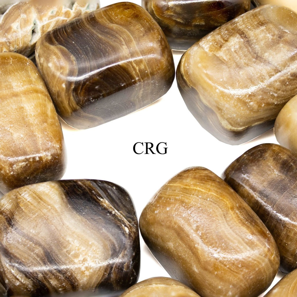 Tumbled Extra Quality Chocolate Calcite / 1-2" AVG - 1 KILO LOT