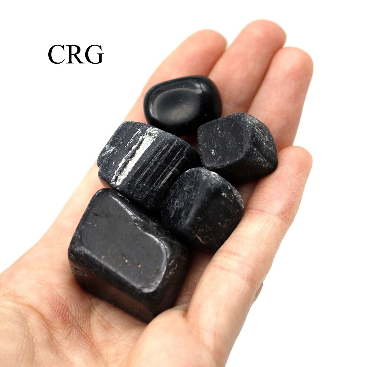 Tumbled Mixed Black Tourmaline and Sardonyx / 20-40mm AVG - 1 KILO LOT