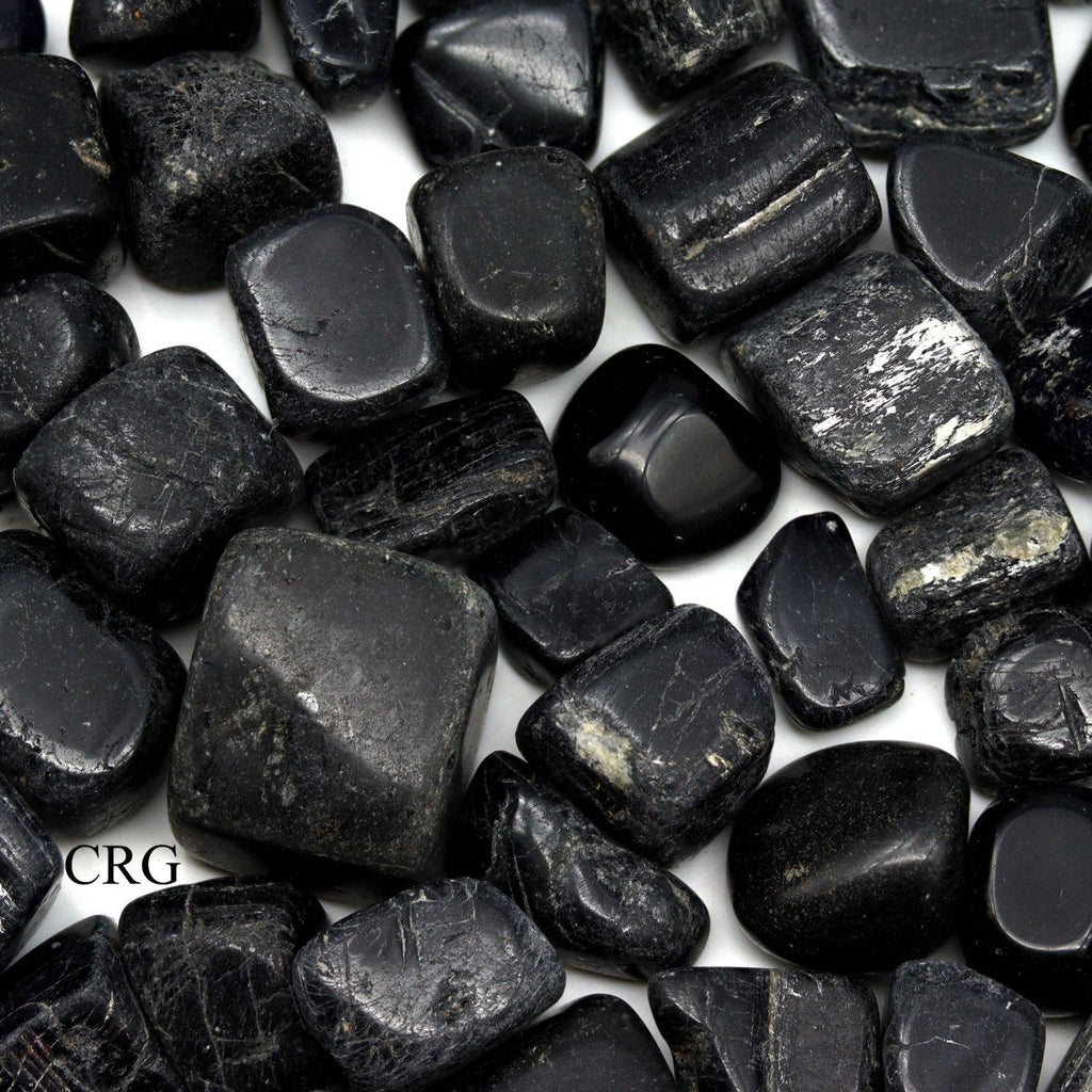 Tumbled Mixed Black Tourmaline and Sardonyx / 20-40mm AVG - 1 KILO LOT