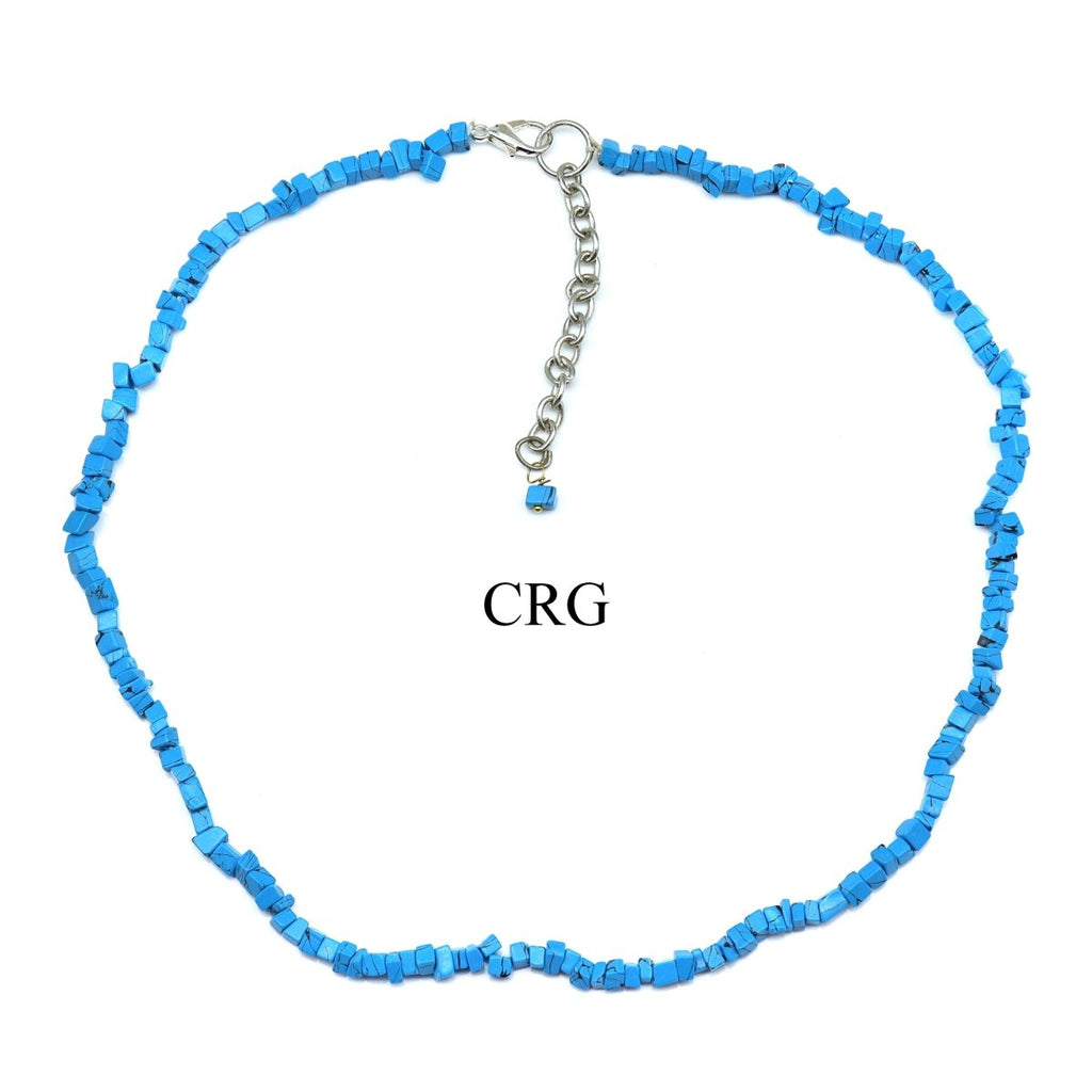 Turquoise Inspired Strand Chip Choker Necklace (16 Inches) (4 Pieces) (INJD)