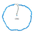 Turquoise Inspired Strand Chip Choker Necklace (16 Inches) (4 Pieces) (INJD)