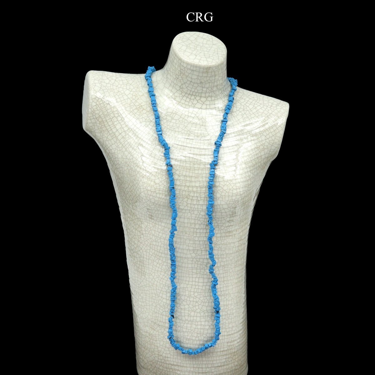 Turquoise Inspired Strand Chip Necklace (32 Inches) (1 Piece) (INJD)