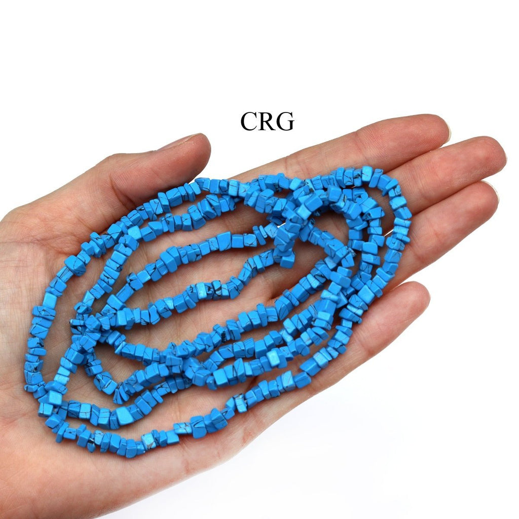 Turquoise Inspired Strand Chip Necklace (32 Inches) (1 Piece) (INJD)