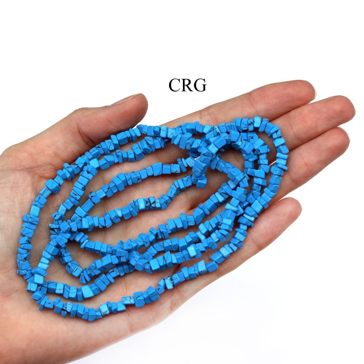 Turquoise Inspired Strand Chip Necklace (32 Inches) (1 Piece) (INJD)