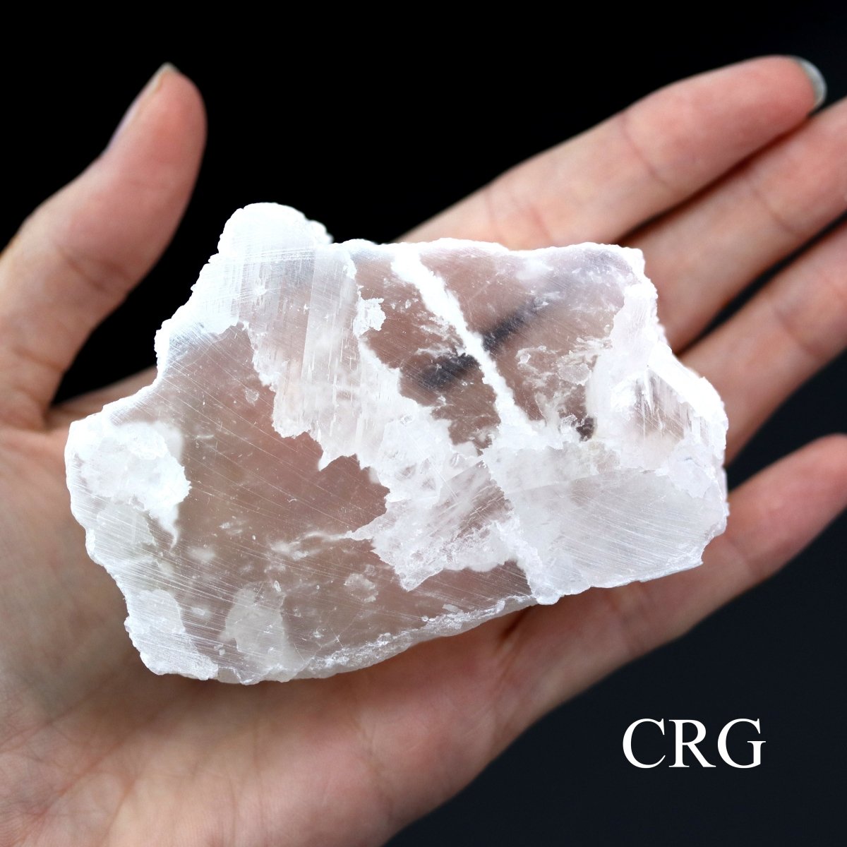 TV Rock Selenite Slab Large 3 to 4.5 Inches (1 Piece)
