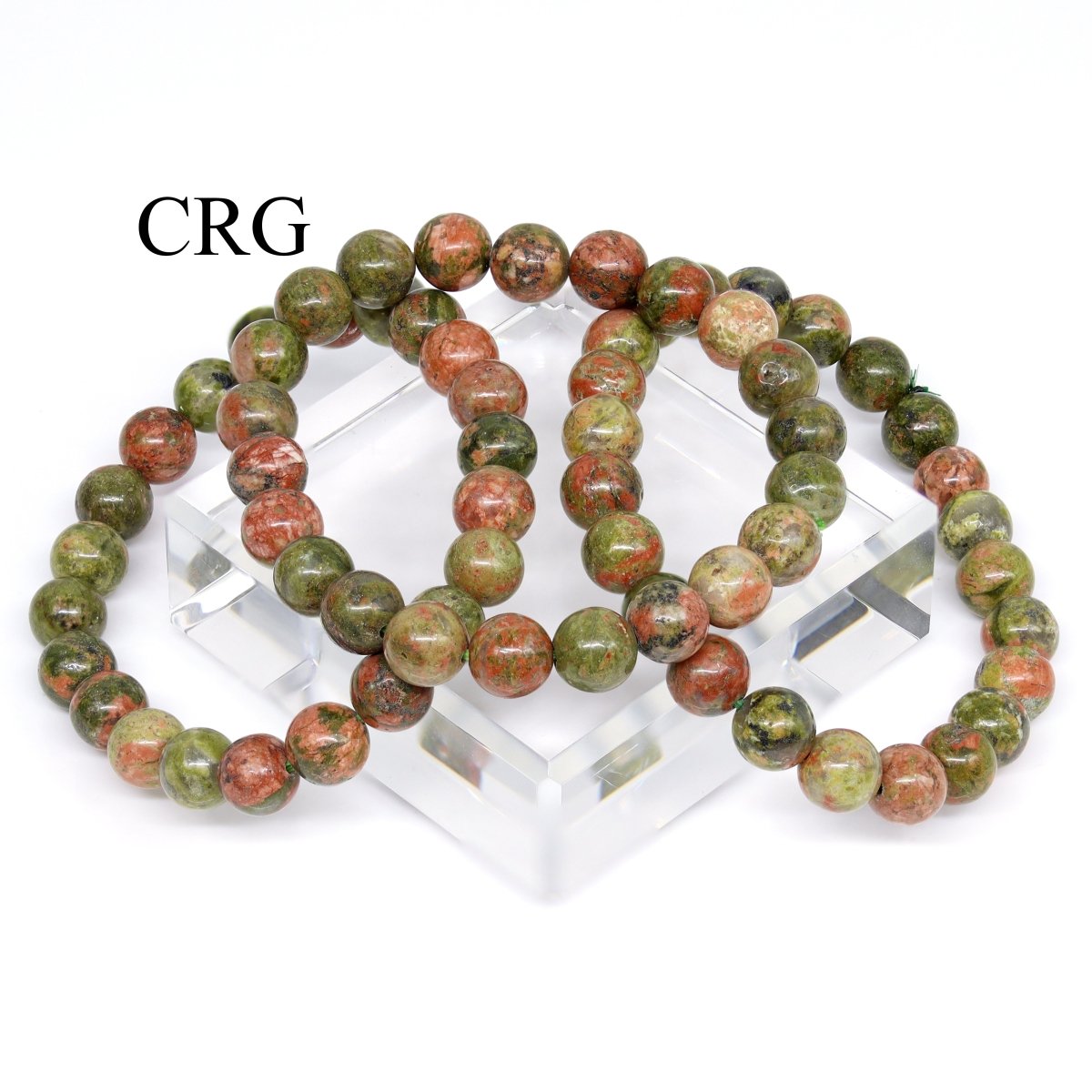 Unakite Round Bead Stretch Bracelet (8 mm) (1 Piece)