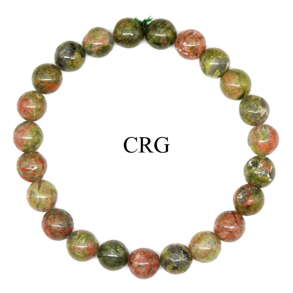 Unakite Round Bead Stretch Bracelet (8 mm) (1 Piece)
