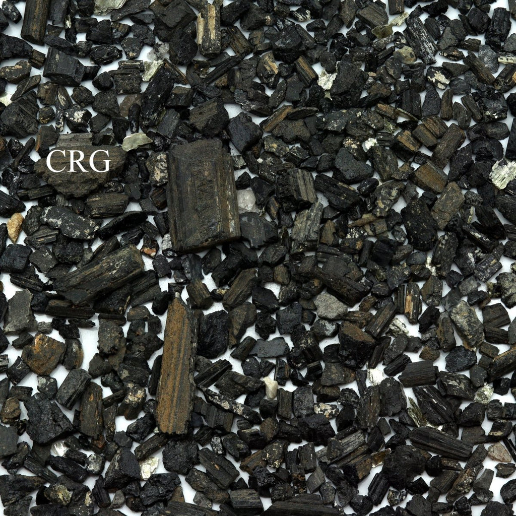 Rough Unpolished Black Tourmaline Chips - Mixed Sizes - 1 KILO LOT