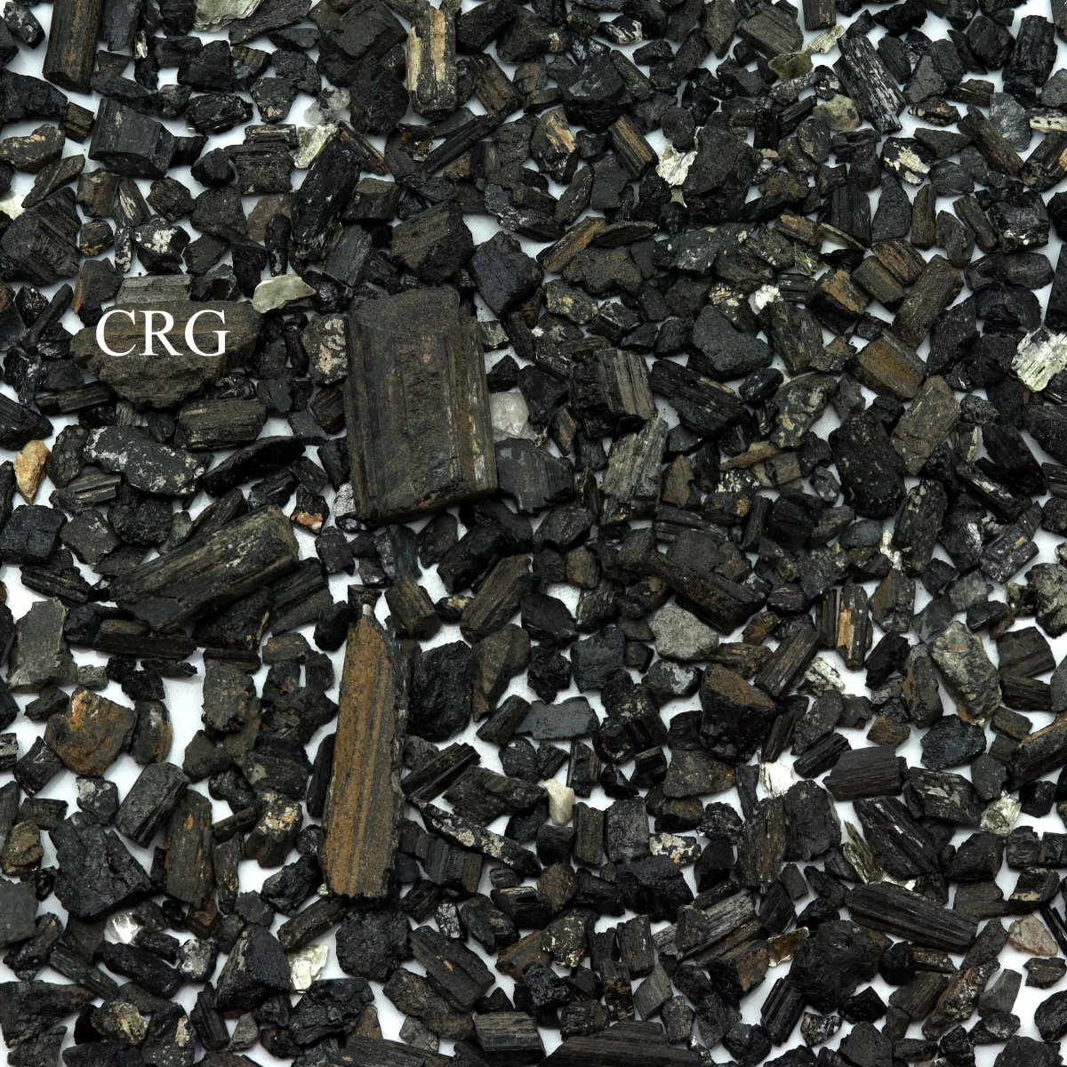 Rough Unpolished Black Tourmaline Chips - Mixed Sizes - 1 KILO LOT