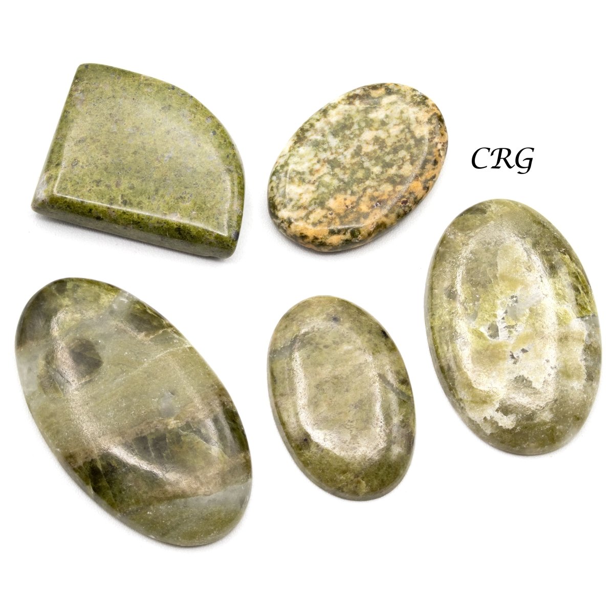 Vesuvianite Cabochons (75 Grams) Mixed Sizes Bulk Wholesale Lot Crystal Minerals