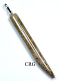 Vesuvianite Horn Pendant w/ Silver Bail - 2" - SET OF 4
