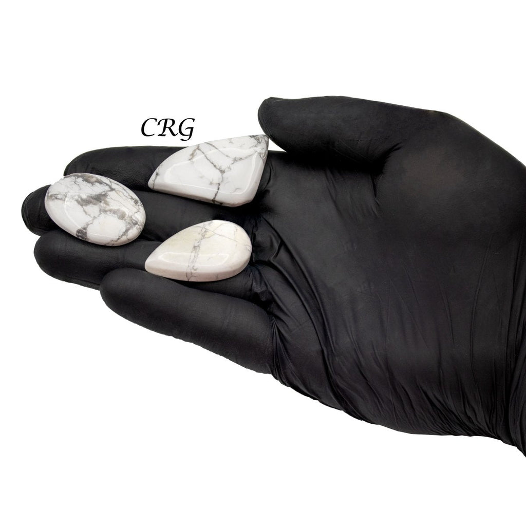 White Howlite Cabochons (75 Grams) Mixed Sizes Bulk Wholesale Lot Crystal Minerals