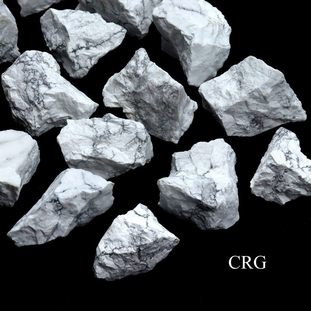 White Howlite Rough Pieces (Size 0.5 To 1.5 Inches)