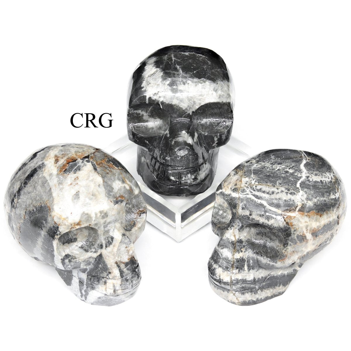Zebra Jasper Skull (1 Piece) Size 45 to 55 mm Polished Crystal Gemstone Carving