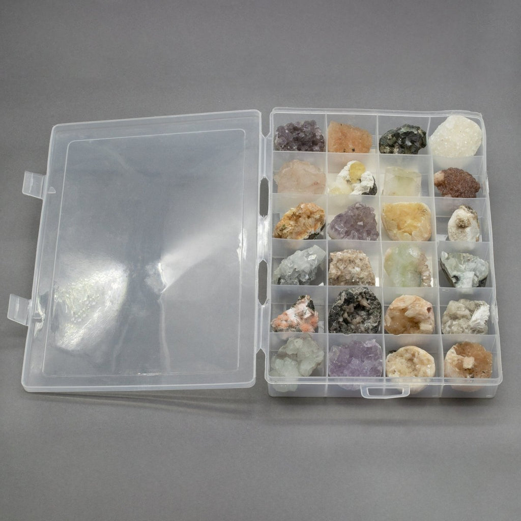 Zeolite Mixed Flat (24 Pieces) Bulk Wholesale Lot Raw Crystals Minerals Gemstones
