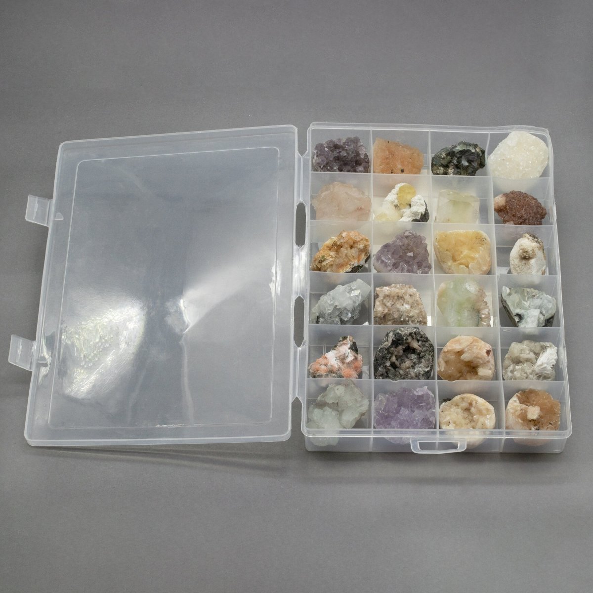 Zeolite Mixed Flat (24 Pieces) Bulk Wholesale Lot Raw Crystals Minerals Gemstones