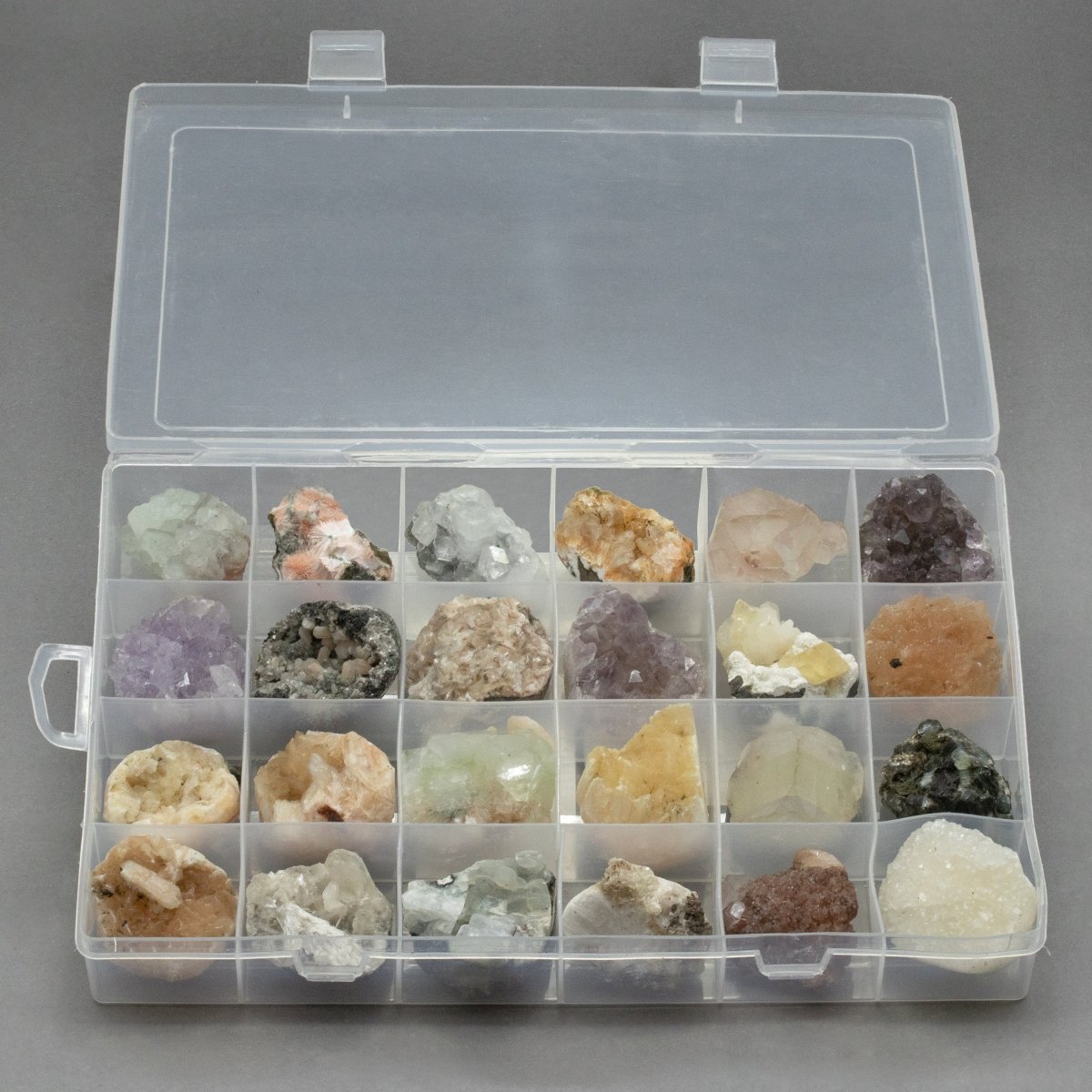 Zeolite Mixed Flat (24 Pieces) Bulk Wholesale Lot Raw Crystals Minerals Gemstones